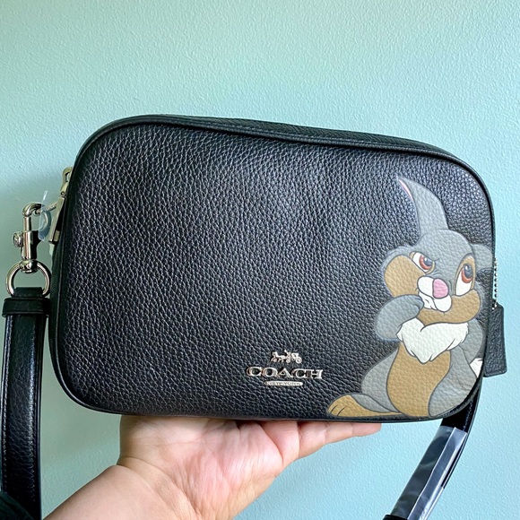 Coach Handbags - Coach Disney Thumper Black Leather Camera Bag NWT